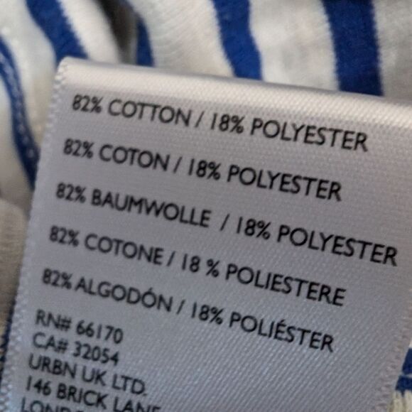 NWT striped oversized cropped Breton top sz xs - Picture 5 of 7